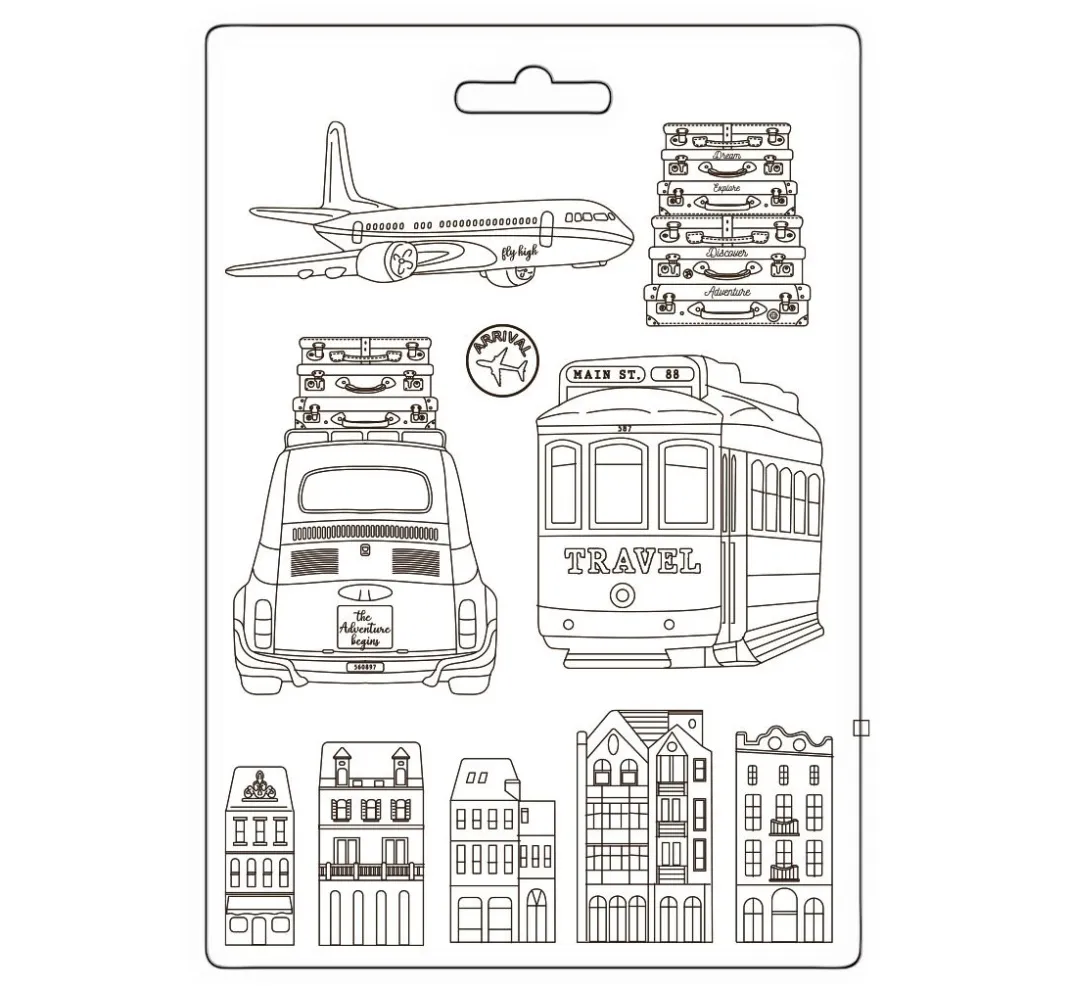 Stamperia Gießformen>Gießform "Art of Travelling", Transports