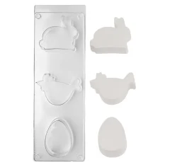 Rayher Seifen-Design|Gießformen>Gießform "Huhn, Hase, Ei"