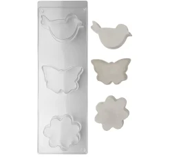 Rayher Seifen-Design|Gießformen>Gießform "Vogel, Schmetterling, Blume"