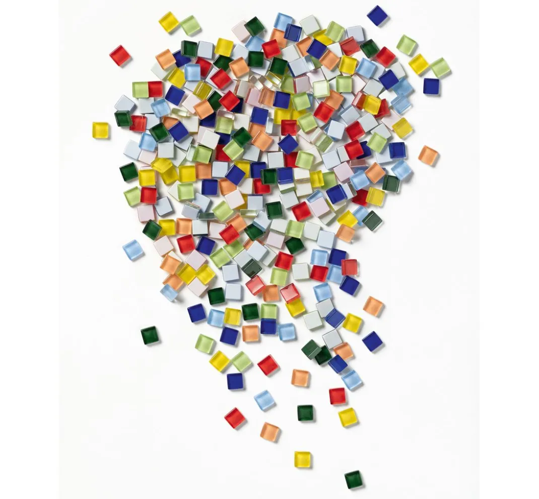 folia Mosaik Basteln>Glas-Mosaiksteine Mix, farbig sortiert