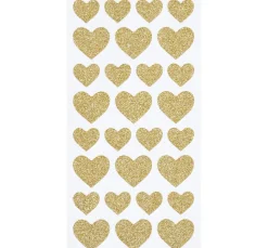 HobbyFun Sticker & Klebebänder|Kartengestaltung>Glitzer-Sticker "Herzen"