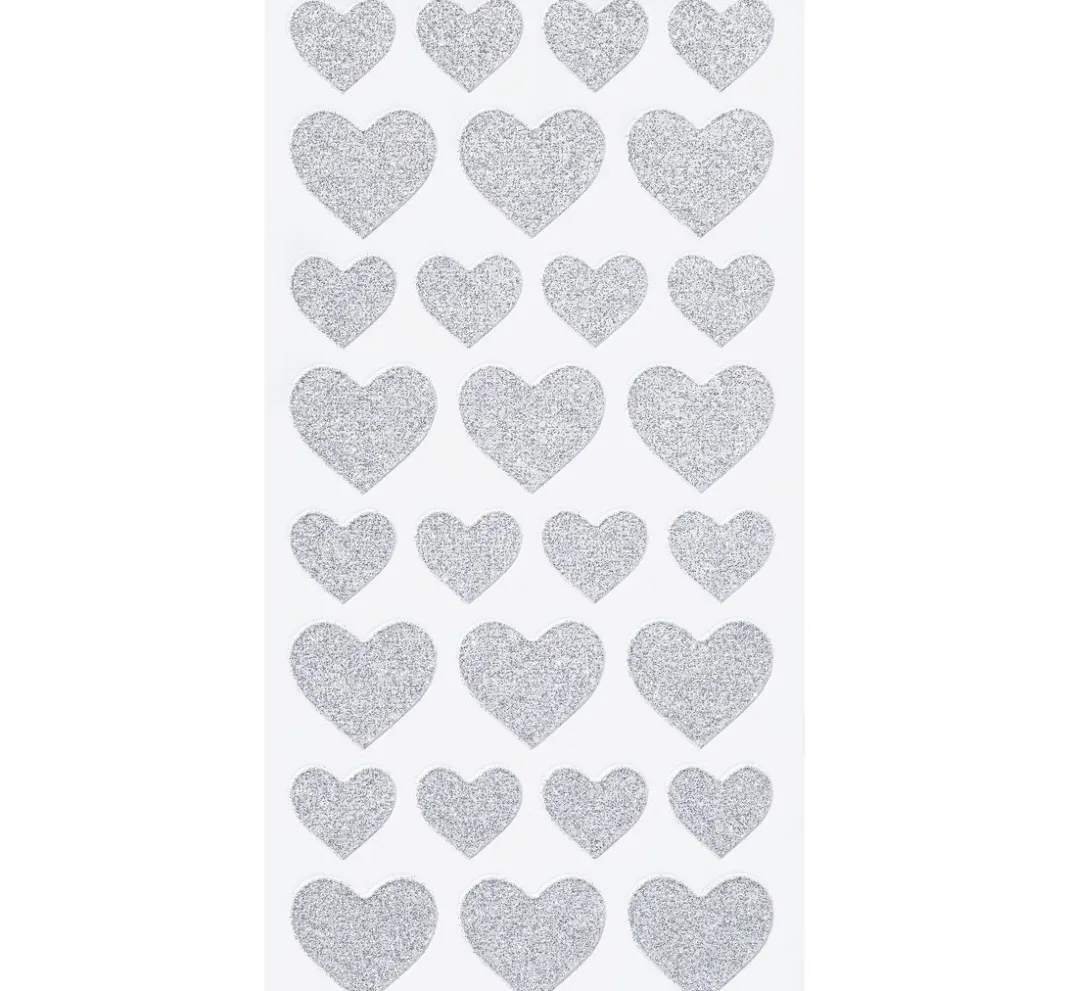 HobbyFun Sticker & Klebebänder|Kartengestaltung>Glitzer-Sticker "Herzen"