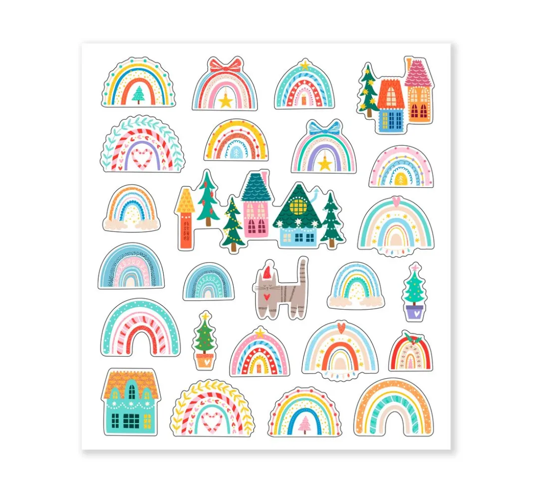 URSUS Scrapbooking|Sticker & Klebebänder>Glitzersticker-Set "Weihnachten"