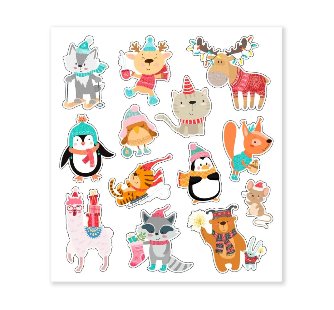 URSUS Scrapbooking|Sticker & Klebebänder>Glitzersticker-Set "Weihnachten"