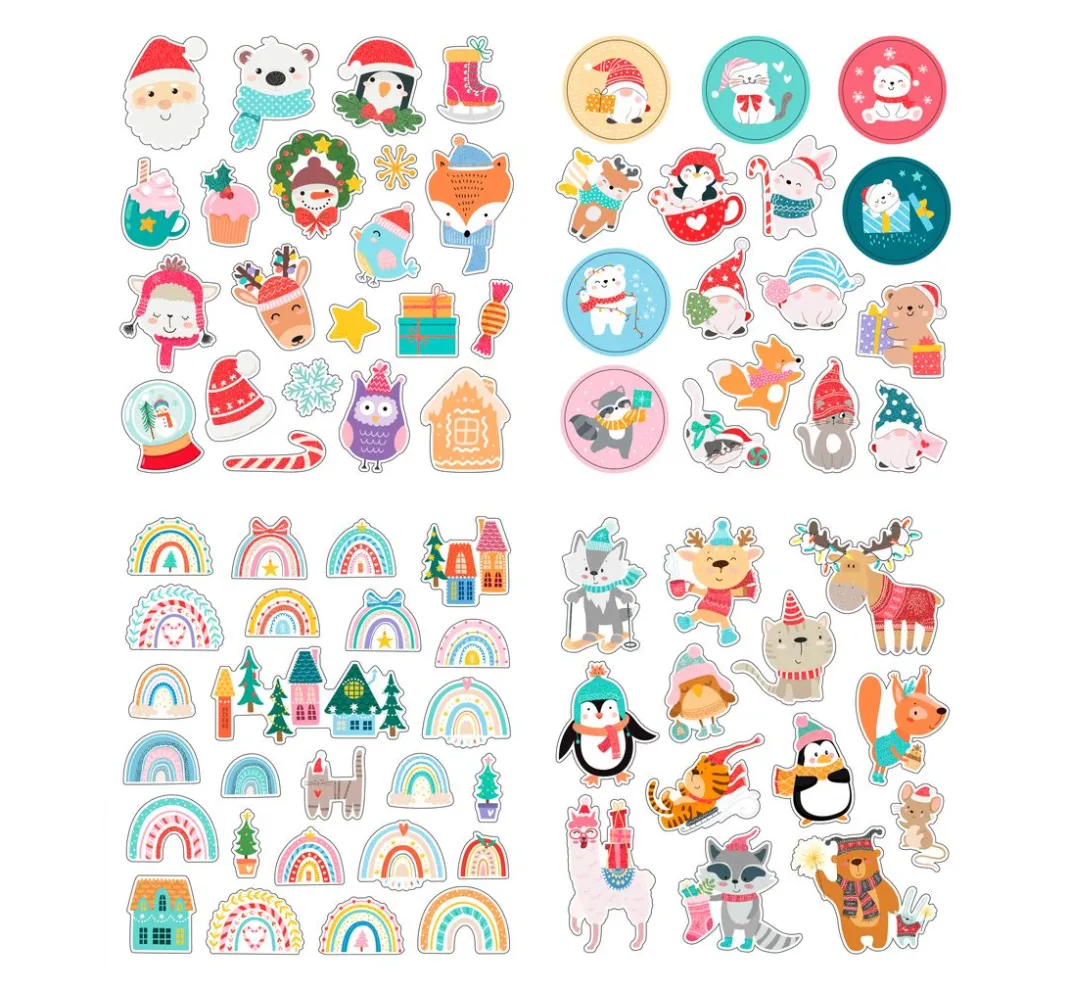 URSUS Scrapbooking|Sticker & Klebebänder>Glitzersticker-Set "Weihnachten"