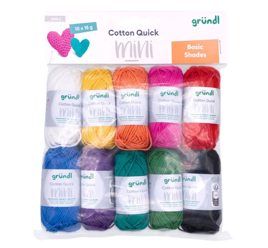 gründl Topflappengarn|Baumwollgarn>Cotton Quick Mini "Basic Shades"