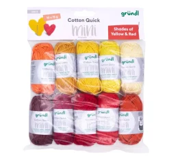 gründl Topflappengarn|Baumwollgarn>Cotton Quick Mini "Shades of Yellow and Red"
