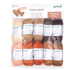 gründl Topflappengarn|Baumwollgarn>Cotton Quick Mini "Shades of Brown"