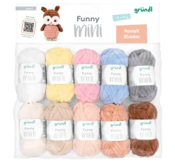 gründl Chenille Wolle|Häkeln>Funny Mini Pastell Shades