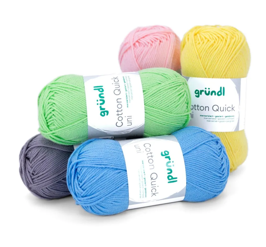gründl Häkeln|Sockenwolle>Wolle "Cotton Quick uni"
