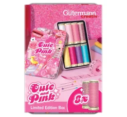 Gütermann creativ Nähgarne & Overlockgarn|Nähsets>Gütermann Cute and Pink-Box, 8 Spulen