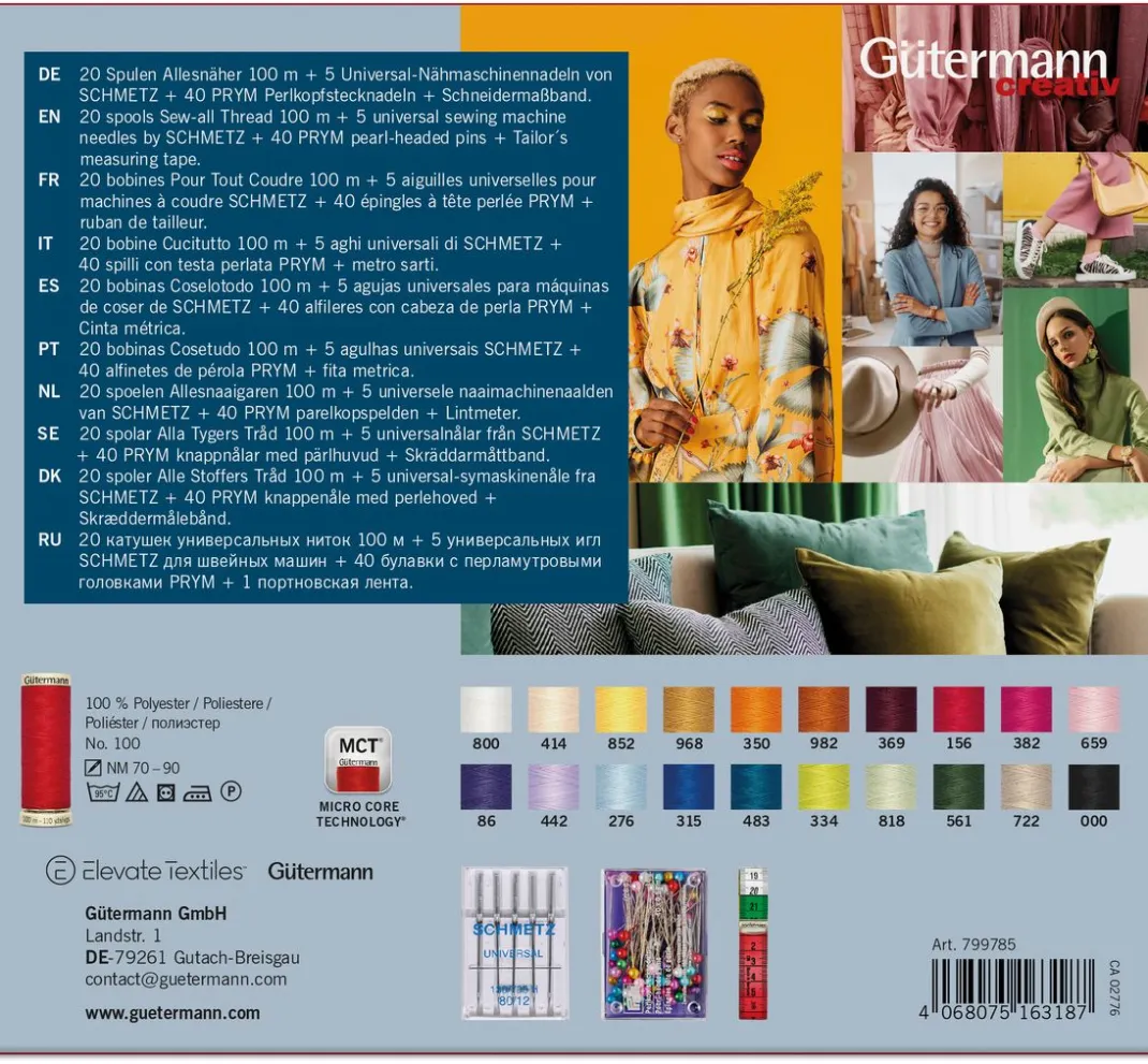 Gütermann creativ Nähgarne & Overlockgarn|Nähsets>Gütermann Fashion Box Allesnäher