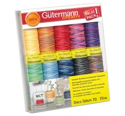Gütermann creativ Nähgarne & Overlockgarn|Nähsets>Gütermann Nähfaden Deco-Stitch 70, Col. 3, Multicolor
