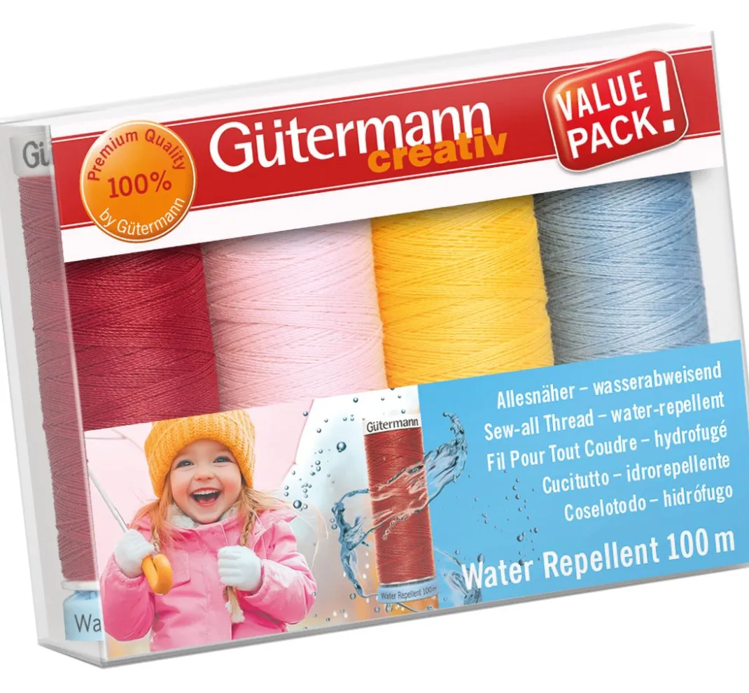 Gütermann creativ Nähgarne & Overlockgarn|Nähsets>Gütermann Nähfaden-Set Allesnäher "Water Repellent"