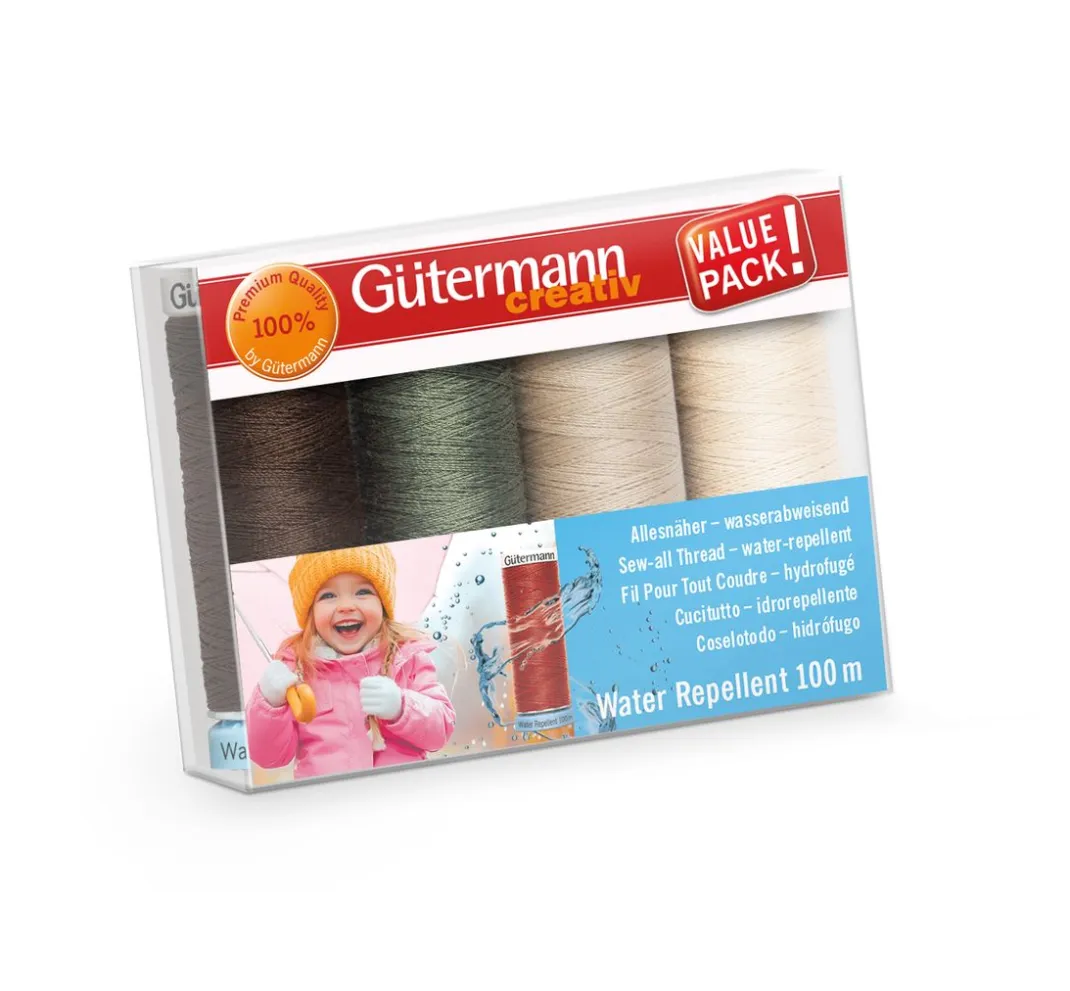 Gütermann creativ Nähgarne & Overlockgarn|Nähsets>Gütermann Nähfaden-Set Allesnäher "Water Repellent"