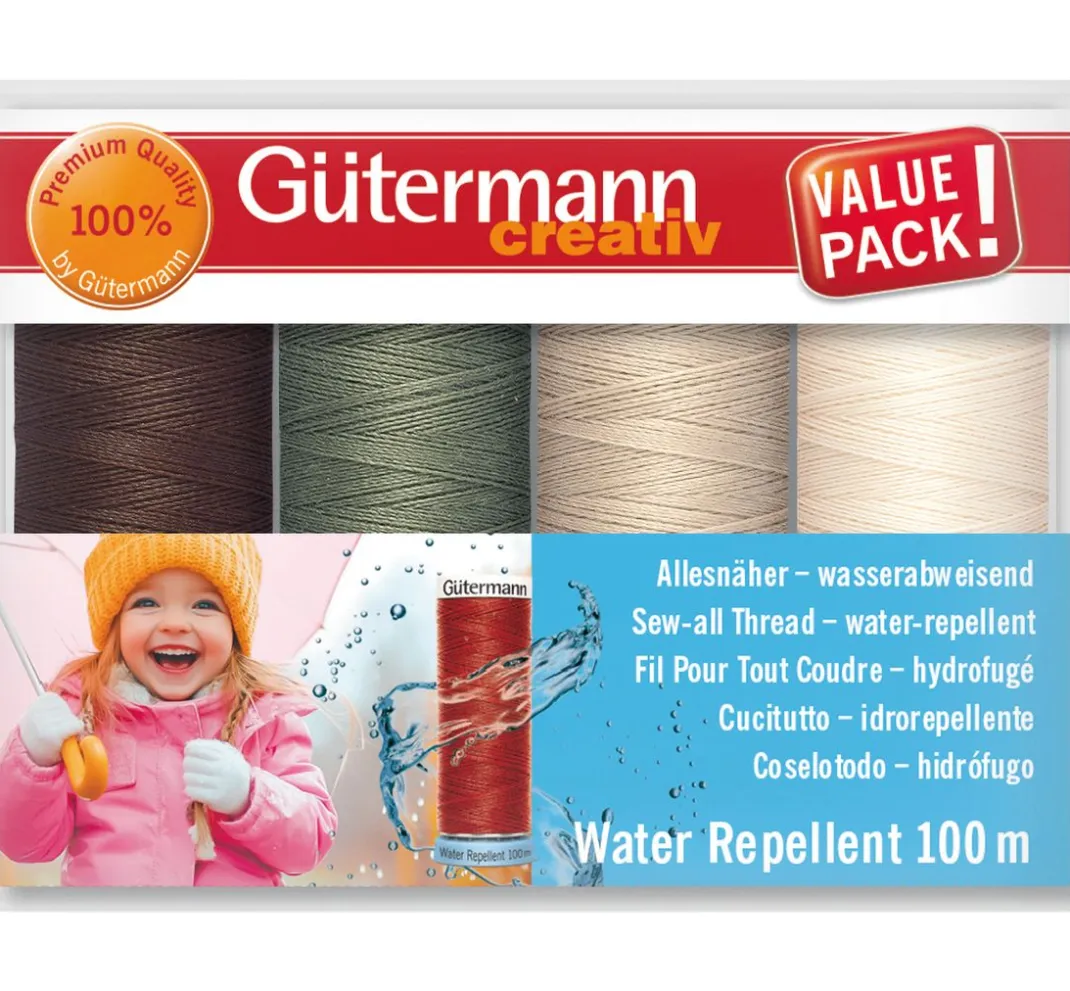 Gütermann creativ Nähgarne & Overlockgarn|Nähsets>Gütermann Nähfaden-Set Allesnäher "Water Repellent"