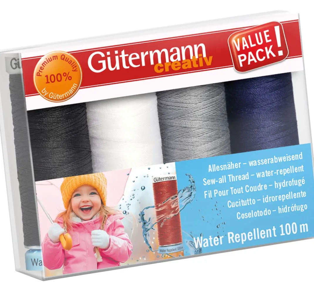 Gütermann creativ Nähgarne & Overlockgarn|Nähsets>Gütermann Nähfaden-Set Allesnäher "Water Repellent"