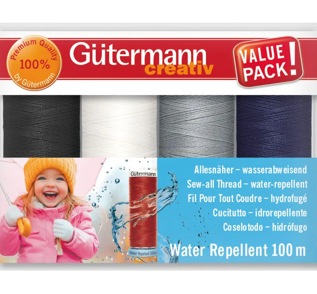 Gütermann creativ Nähgarne & Overlockgarn|Nähsets>Gütermann Nähfaden-Set Allesnäher "Water Repellent"
