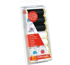Gütermann creativ Patchwork|Nähgarne & Overlockgarn>Gütermann Nähgarn-Set Allesnäher "Schwarz & Weiß"