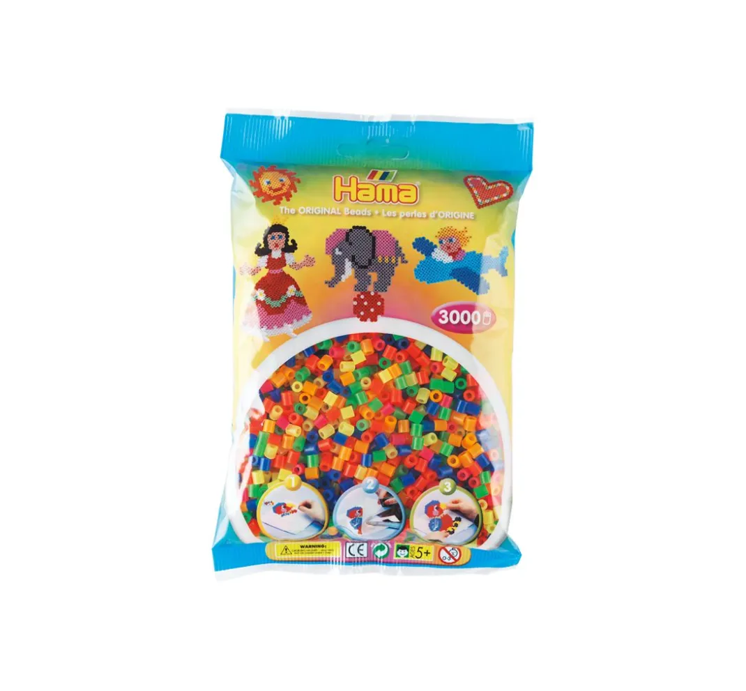 Kinder Hama Perlen>-Perlen "Neon", 3.000 Stück