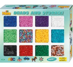 Kinder Hama Perlen>-Sortierbox mit ca. 9.600 Perlen