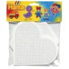 Kinder Hama Stiftplatten>-Stiftplatten "Herz & Sechseck"