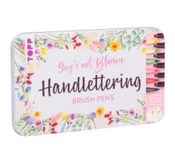 Topp Farbsets|Stifte>Handlettering Designdose Brush Pens Sag's mit Blumen