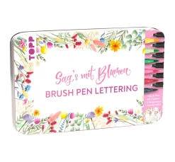 Topp Farbsets|Stifte>Handlettering Designdose Brush Pens Sag's mit Blumen