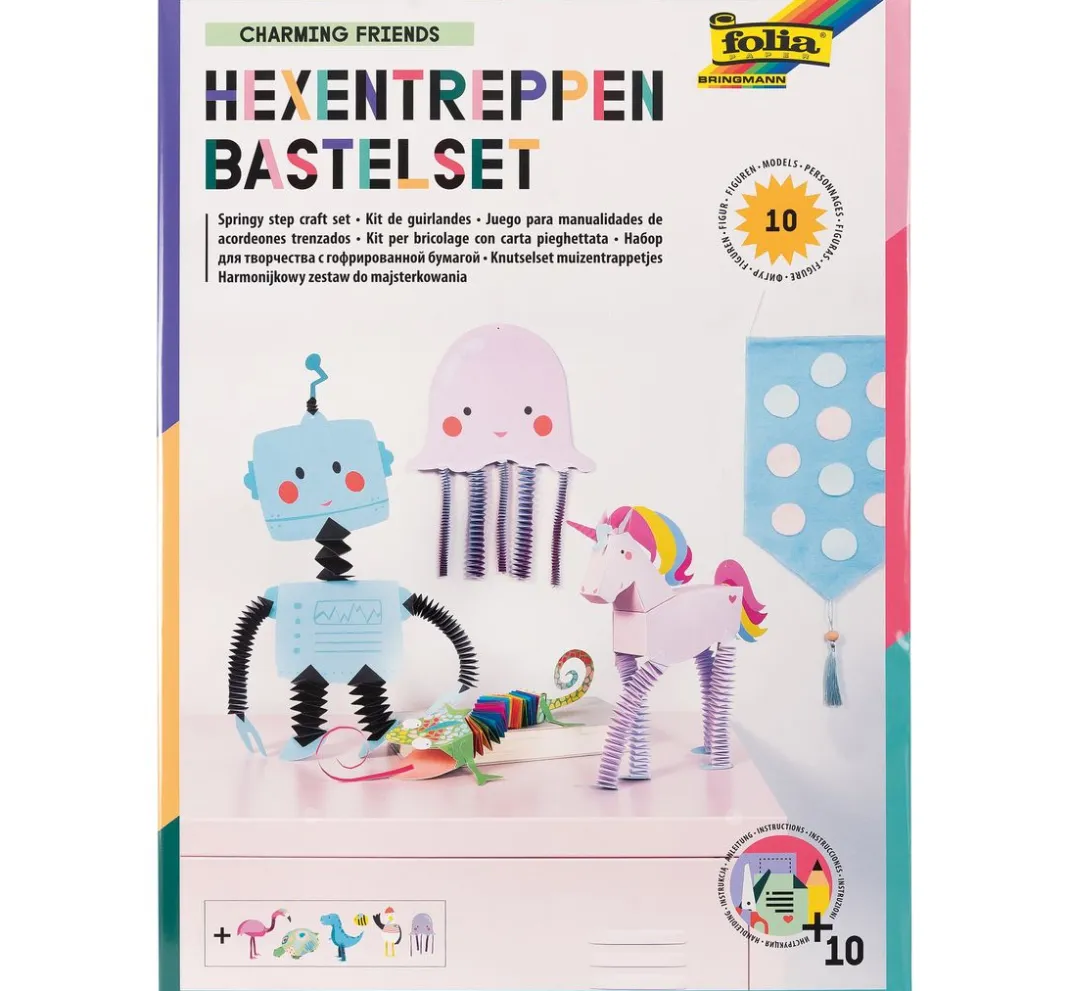 Kinder folia Papier-Bastelsets|Weitere Geschenkideen Für Kinder>Hexentreppen Bastelset "Charming Friends"