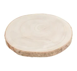 ohne Marke Rindenartikel|Brandmalerei>Holz Dekoplatte mit Rinde, auf Füßen, natur