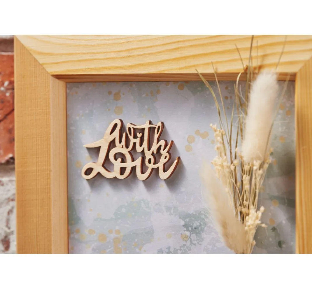 Rayher Holz, Mdf & Pappmaché>Holz Schriftzug Mini "With Love"