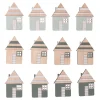 Rayher Dekofiguren & -Objekte>Holz Streuteile "Haus-Mix" mit Klebepunkt