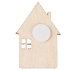 Rayher Dekofiguren & -Objekte>Holz Streuteile "Haus-Mix" mit Klebepunkt