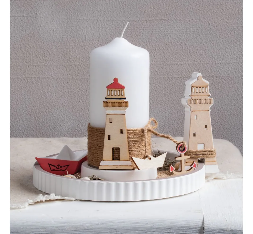 Rayher Streuteile>Holz Streuteile "Leuchtturm & Co"