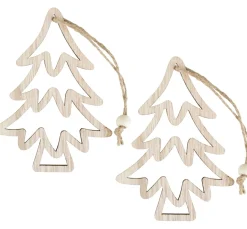 ohne Marke Anhänger|Holz, Mdf & Pappmaché>Holz-Anhänger Tannenbaum "Hollow"