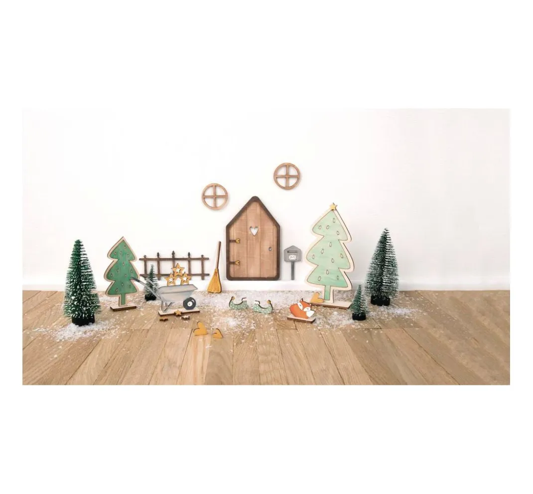 Rayher Bastelsets>Holz-Bastelset "Wichteltür Tomte"