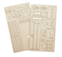 Rayher Dekofiguren & -Objekte|Holz, Mdf & Pappmaché>Holzbausatz "Lichterhaus"