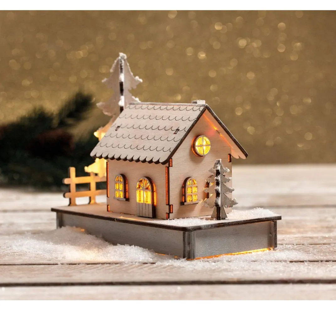 Rayher Dekofiguren & -Objekte|Holz, Mdf & Pappmaché>Holzbausatz "Lichterhaus"