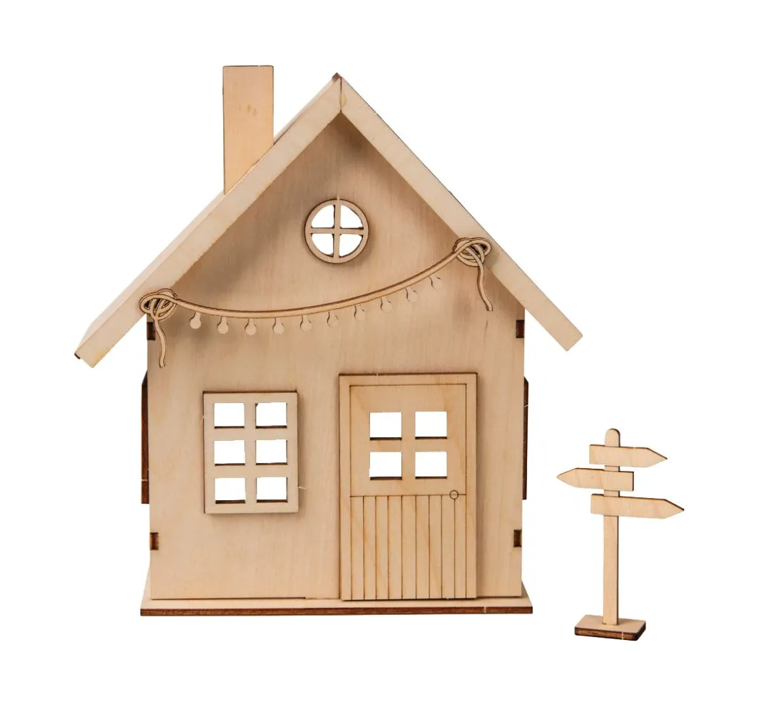 Rayher Holz, Mdf & Pappmaché>Holzbausatz "Wichtelhaus"