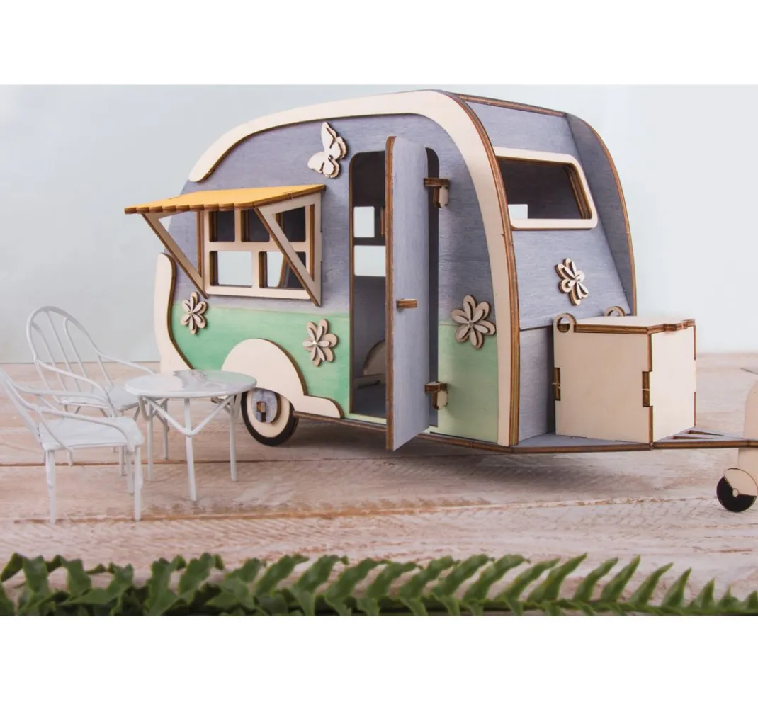 Rayher Holz, Mdf & Pappmaché>Holzbausatz "Wohnwagen"