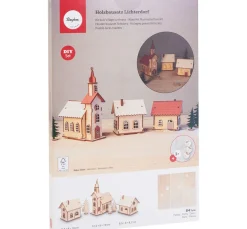 Rayher Holz, Mdf & Pappmaché>Holzbausatz-Lichterdorf, 84-tlg.