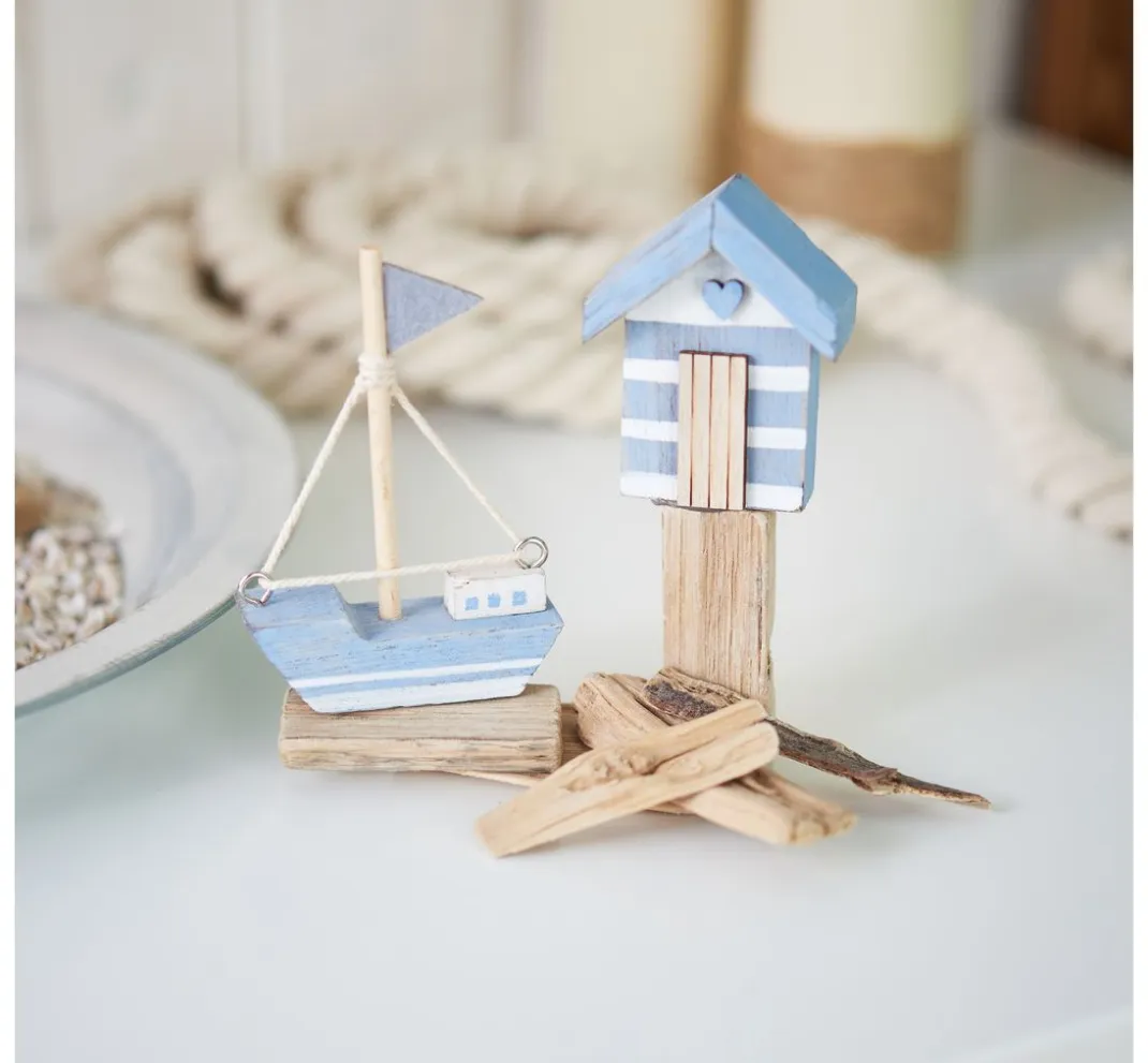 ohne Marke Dekofiguren & -Objekte>Holzdeko-Set "Maritim"