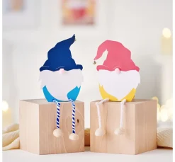 Kinder VBS Marionetten & Figuren|Bastelzubehör>Holzfüße mit Bohrung, 4 Stück