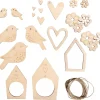 Rayher Anhänger|Holz, Mdf & Pappmaché>Holzgirlande Anhängermix "Vogel & Co"