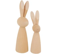 creativ company Holz, Mdf & Pappmaché|Serviettentechnik>Holzhasen Figurenkegel