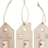 ohne Marke Anhänger|Holz, Mdf & Pappmaché>Holz-Häuser zum Hängen