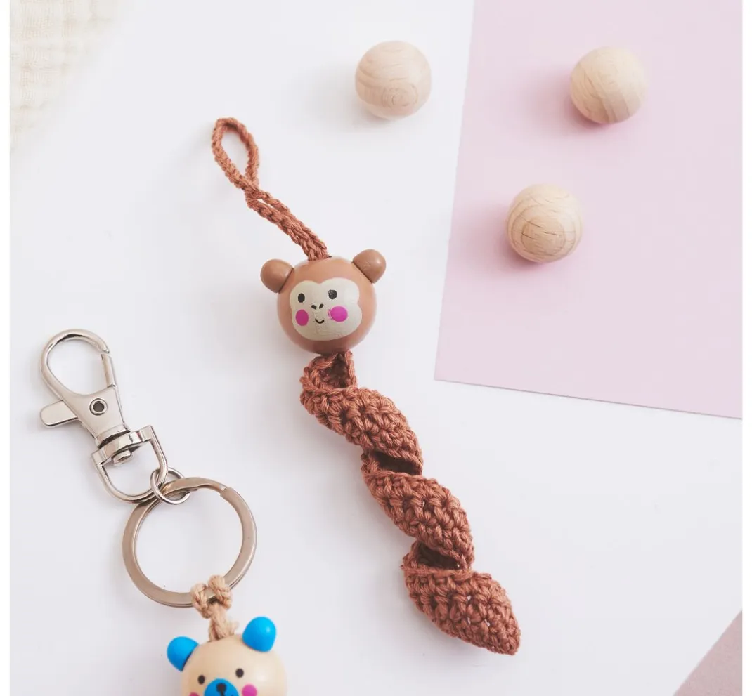 Kinder folia Marionetten & Figuren|Holz>Holzkugeln mit Gesicht "Cute Animals"