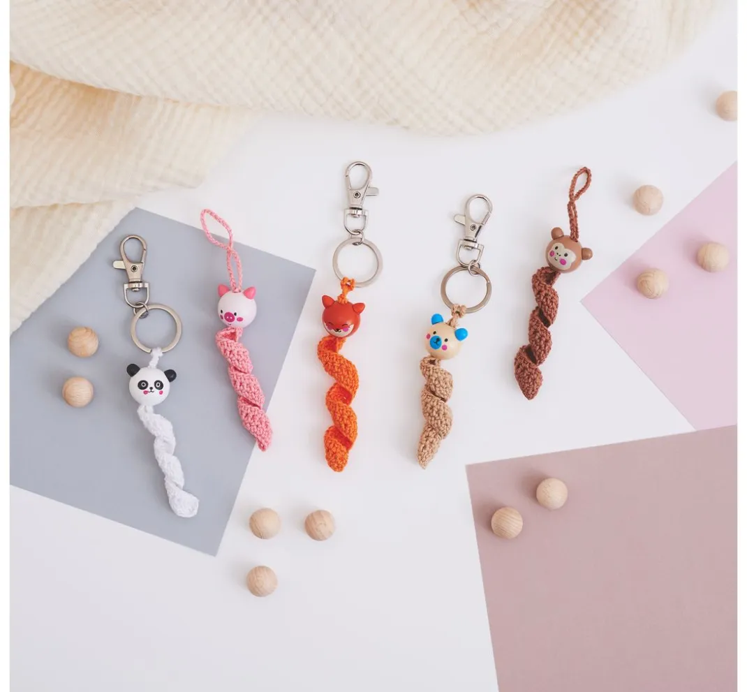 Kinder folia Marionetten & Figuren|Holz>Holzkugeln mit Gesicht "Cute Animals"