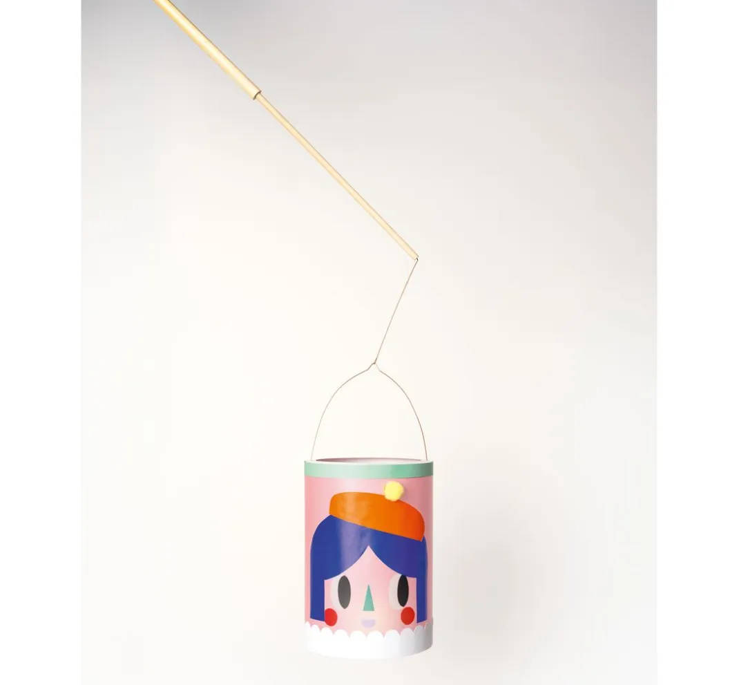Kinder folia Laterne Basteln|Papier>Holz-Laternenstab inkl. Drahtbügel + 1 LED Licht