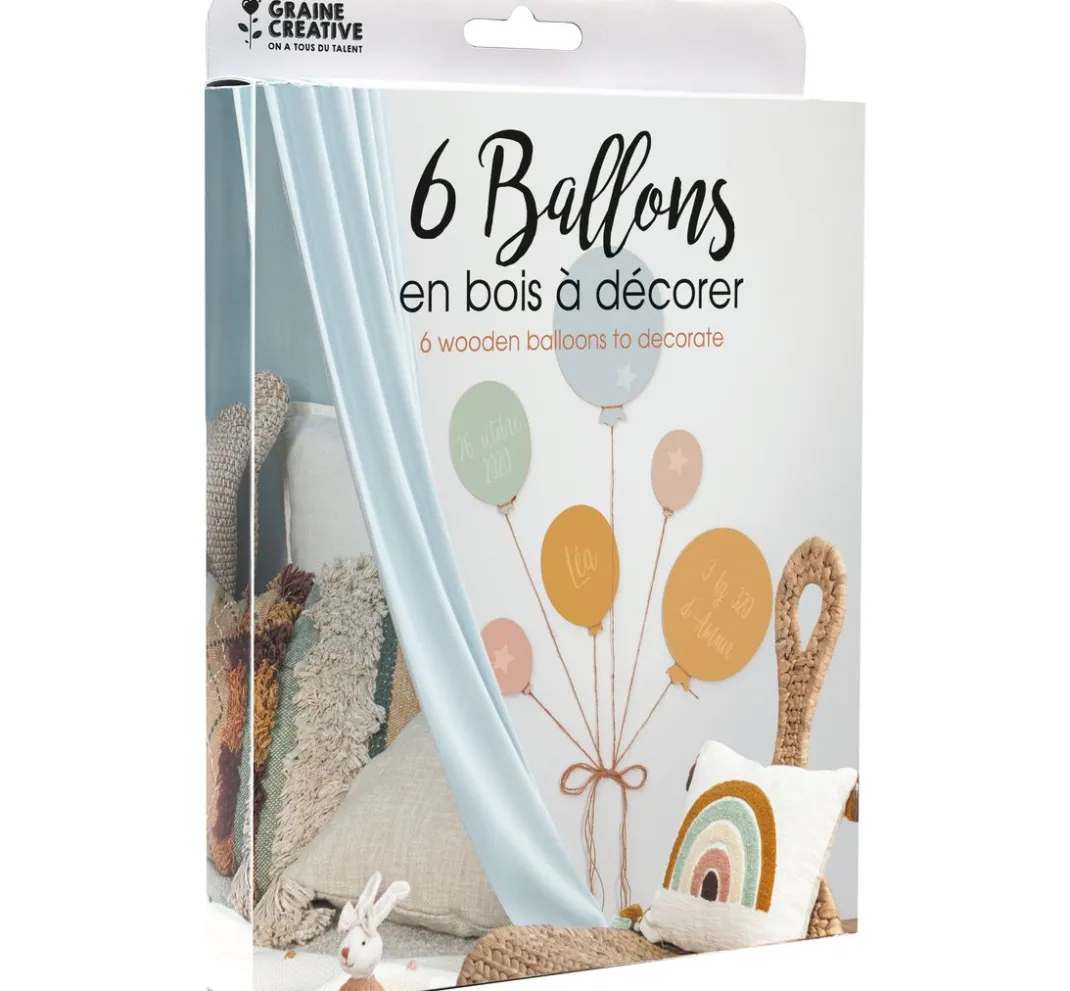 Graine Creative Decoupage|Décopatch>Holz-Luftballon, 6er Set